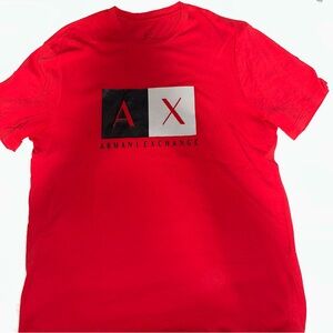 Armani Exchange Red Tee